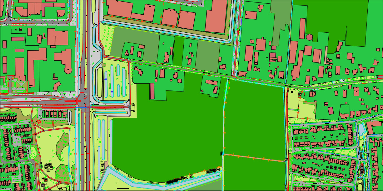 InfraCAD kaartweergave voor verdere verwerking