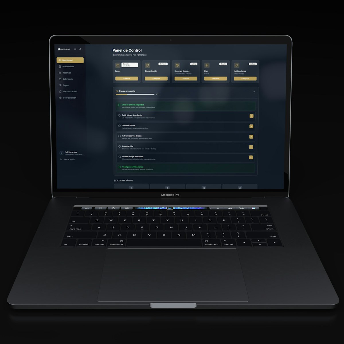 Dashboard op laptop voor geoptimaliseerde kantoorprocessen